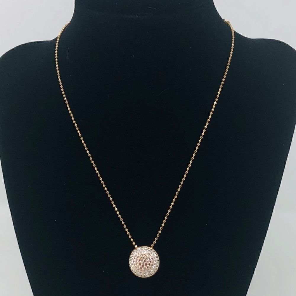 Copper & Rhinestone Pendant & Necklace